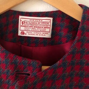 Vintage Pendleton Houndstooth Wool Blazer